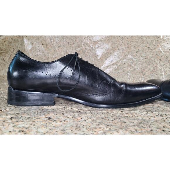 Carrucci Men\'s Size 12 Wholecut Lace Up Black Calf Skin Oxford Dress Shoes main image 6